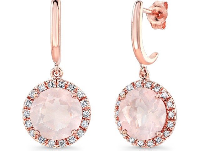 rose gold diamond earrings