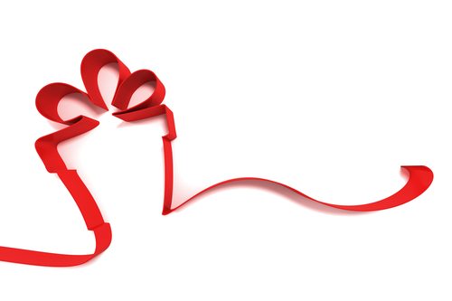 abstract gift from ribbons