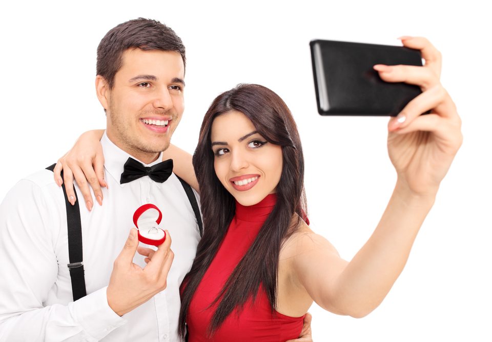 taking pictures engagement ring